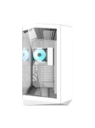 Darkflash DY470 számítógépház + 4 ventilátor fehér