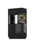 Darkflash DY470 számítógépház (fekete) + 4 ventilátor + GPU konzol