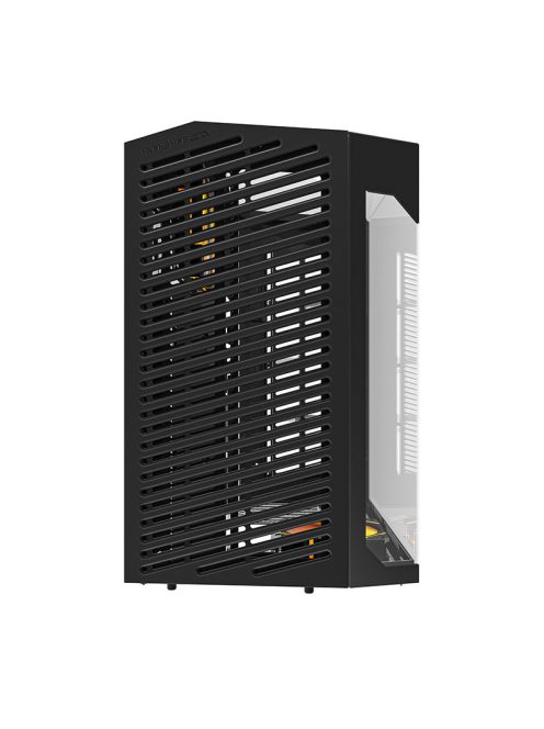 Darkflash DY470 számítógépház (fekete) + 4 ventilátor + GPU konzol