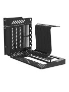 Darkflash DY470 számítógépház (fekete) + 4 ventilátor + GPU konzol