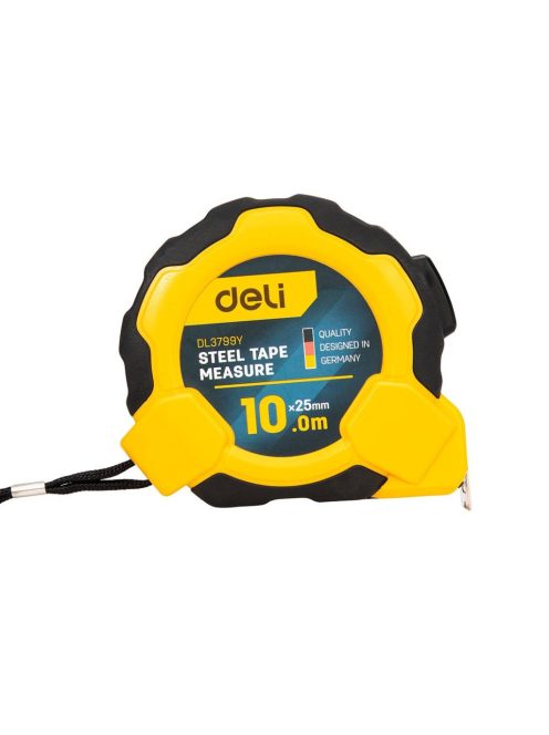 Deli Tools tekercselt mérőszalag EDL3799Y, 10m/25mm