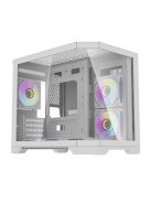 Darkflash FT418 számítógépház + 6 ARGB ventilátor fehér