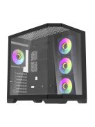 Darkflash FT418 PRO számítógépház + 7 ARGB ventilátor (fekete