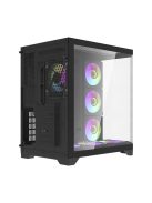 Darkflash FT418 PRO számítógépház + 7 ARGB ventilátor (fekete
