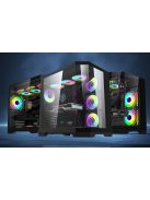 Darkflash FT418 PRO számítógépház + 7 ARGB ventilátor (fekete