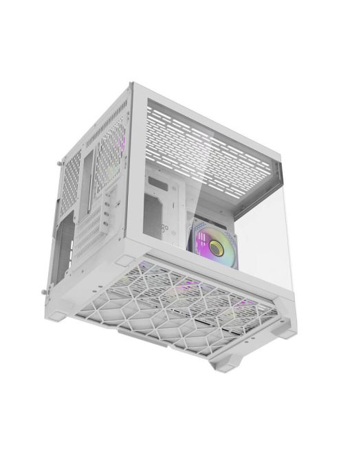 Darkflash FT418 számítógépház + 6 ARGB ventilátor fehér