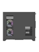 Darflash FT418 számítógépház + 6 ARGB ventilátor fekete