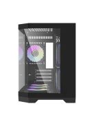 Darflash FT418 számítógépház + 6 ARGB ventilátor fekete