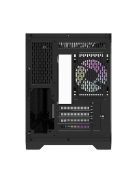 Darflash FT418 számítógépház + 6 ARGB ventilátor fekete