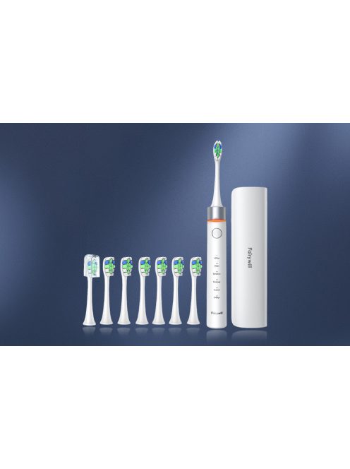 FairyWill P80 szónikus fogkefe készlet 8db. pótfejjel, tokkal