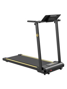   UREVO Foldi Mini összecsukható elektromos futópad fekete és narancssárga