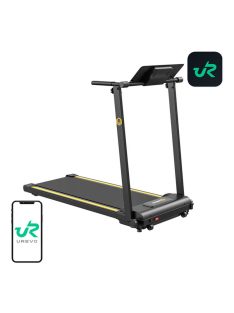   UREVO Foldi Mini összecsukható elektromos futópad fekete és narancssárga