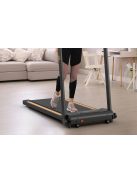 UREVO Foldi Mini összecsukható elektromos futópad fekete és narancssárga