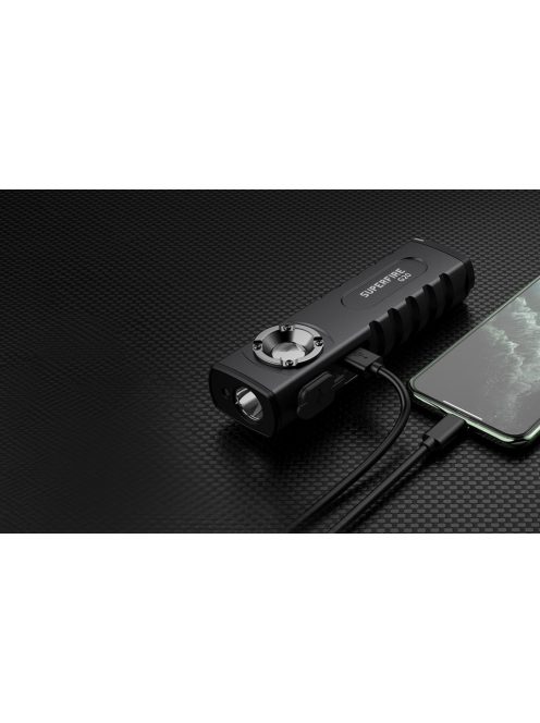 Superfire G20 multifunkciós zseblámpa, 470lm, USB