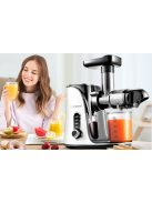 AMZCHEF Hidegen sajtoló, lassú zöldség-gyümölcsprés fehér