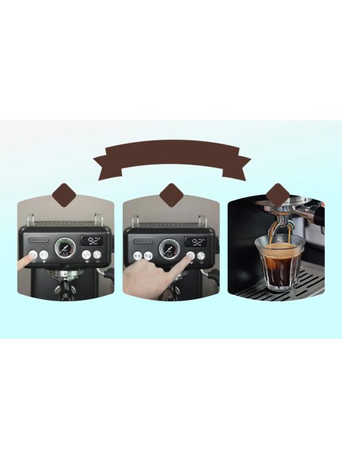 HiBREW H10A hőmérsékletszabályzós  eszpresszógép fekete