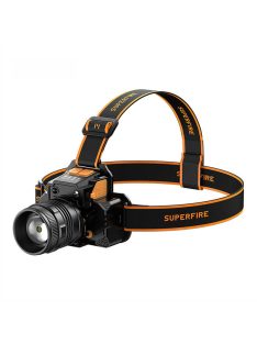 Superfire HL58 fejlámpa, 350lm, USB