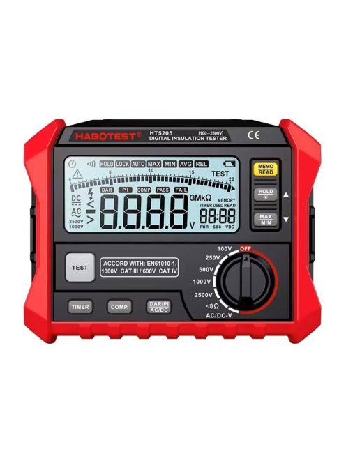 Habotest HT5205 digitális szigetelésvizsgáló készülék