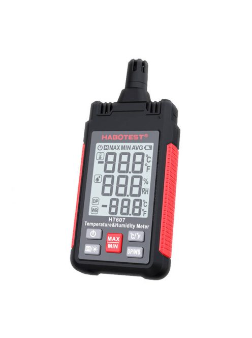 Habotest HT607 hőmérséklet- és páratartalommérő készülék