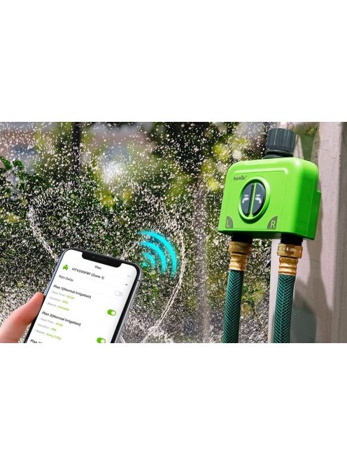RainPoint WiFi 2 zónás öntözésvezérlő gateway-jel
