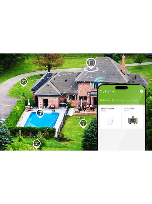 RainPoint WiFi 4 zónás öntözésvezérlő gateway-jel