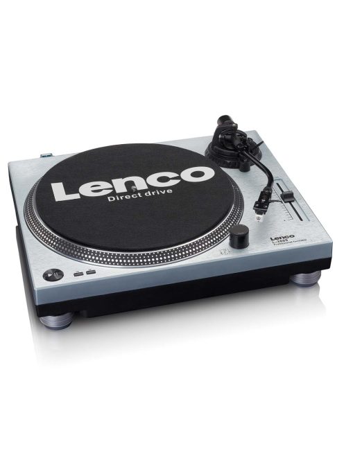 Lenco L-3809ME Direct drive lemezjátszó USB / PC kódolással Metál kék