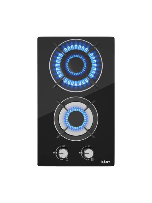 IsEasy MGBG-312A kétzónás gáztűzhely üvegpanellel