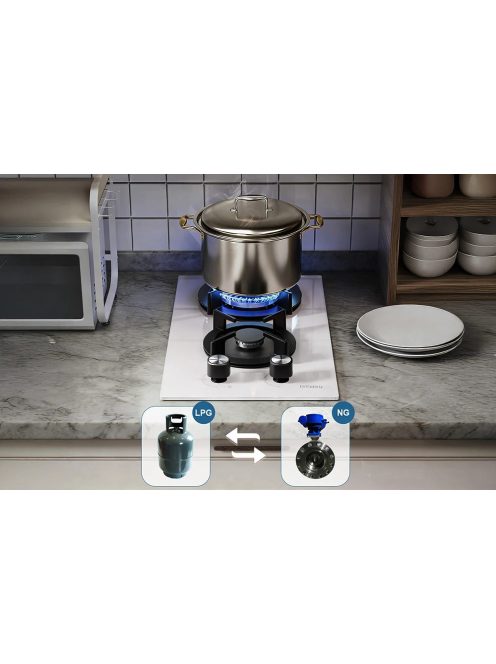 ISEASY MGBG-312A gázfőzőlap, 2 égő (fehér)