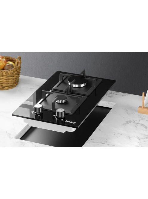 IsEasy MGBG-312S2C kétzónás üveg alapú gáztűzhely