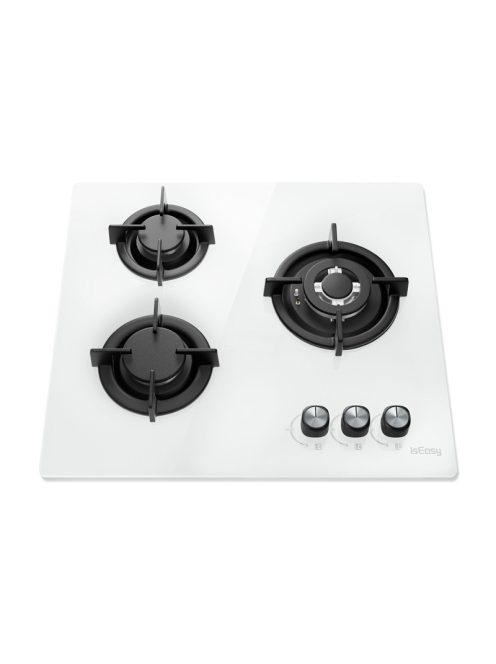 ISEASY MGBG-603 gáztűzhely, 3 égő (fehér)