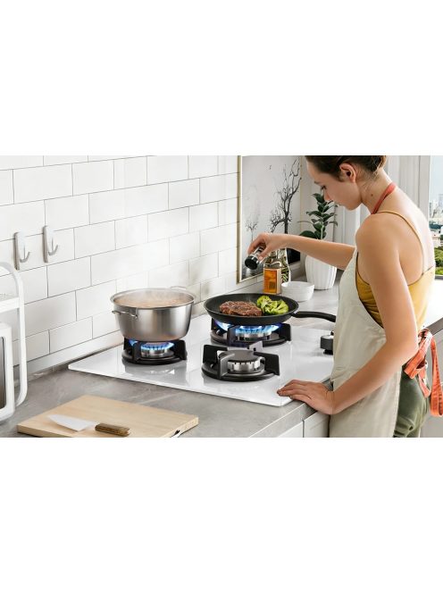 ISEASY MGBG-603 gáztűzhely, 3 égő (fehér)