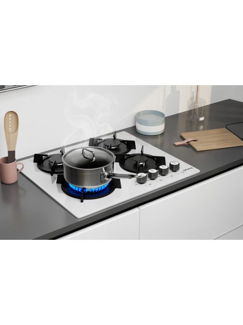 IsEasy MGBG-604B üveg gázfőzőlap fehér