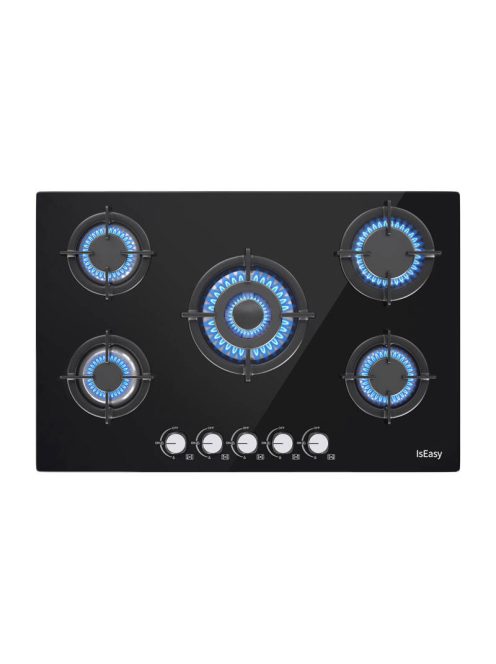 IsEasy MGBG-775 ötzónás gáztűzhely, üvegpanellel
