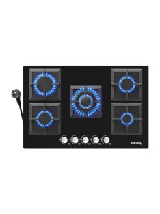 IsEasy MGBG-775S2 Ötzónás üveg gázfőzőlapos tűzhely