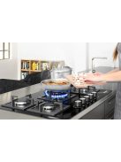 IsEasy MGBG-775S2 Ötzónás üveg gázfőzőlapos tűzhely