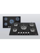 IsEasy MGBG-775 ötzónás gáztűzhely, üvegpanellel