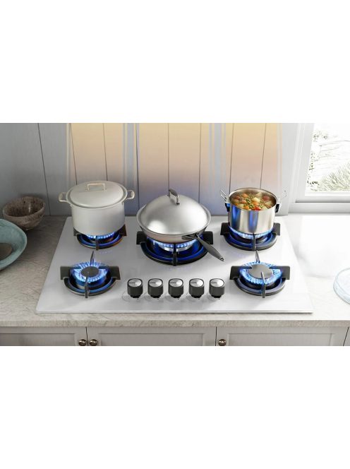 ISEASY MGBG-775 gázfőzőlap 5 égővel (fehér)