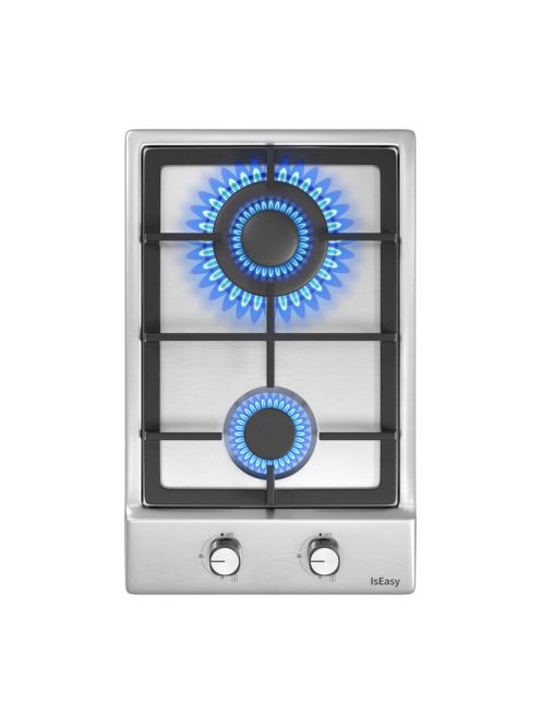 IsEasy kétzónás gáztűzhely MGBS-312A rozsdamentes acél