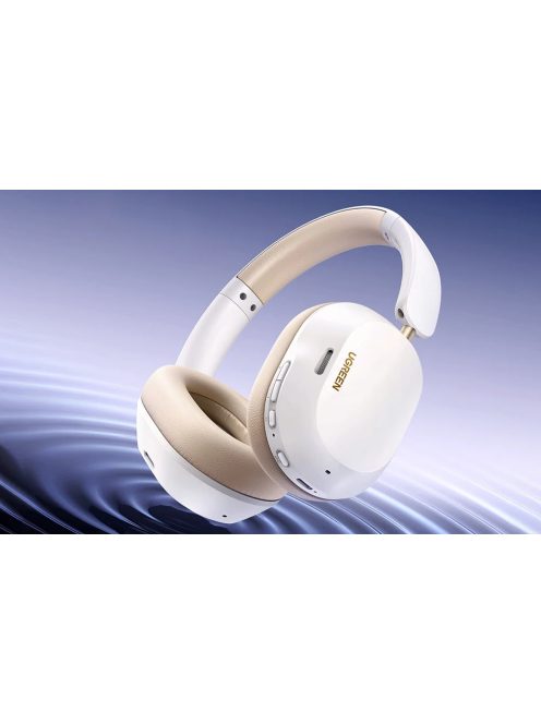UGREEN HiTune Max 5C vezeték nélküli fejhallgató, Hybrid ANC, Bluetooth 5.4 (fehér)