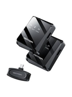 Vezeték nélküli mikrofon x2 Vention NCBB0 USB-C fekete