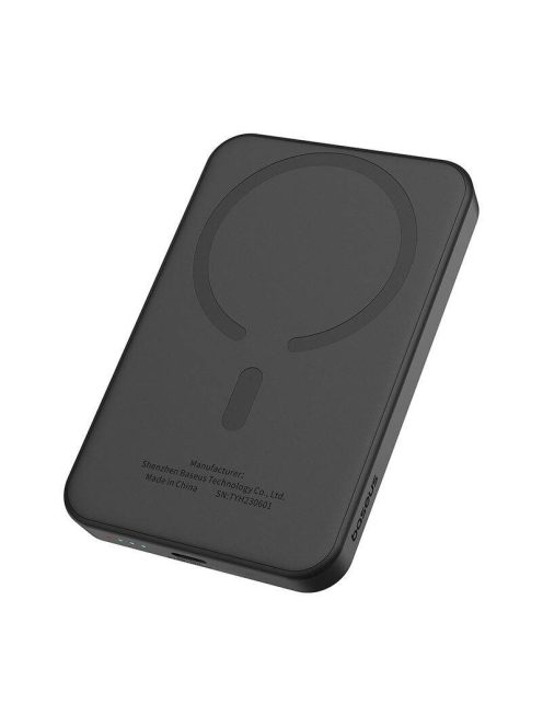 Baseus Mágneses Mini Powerbank, 5000mAh, USB-C 20W (fekete)