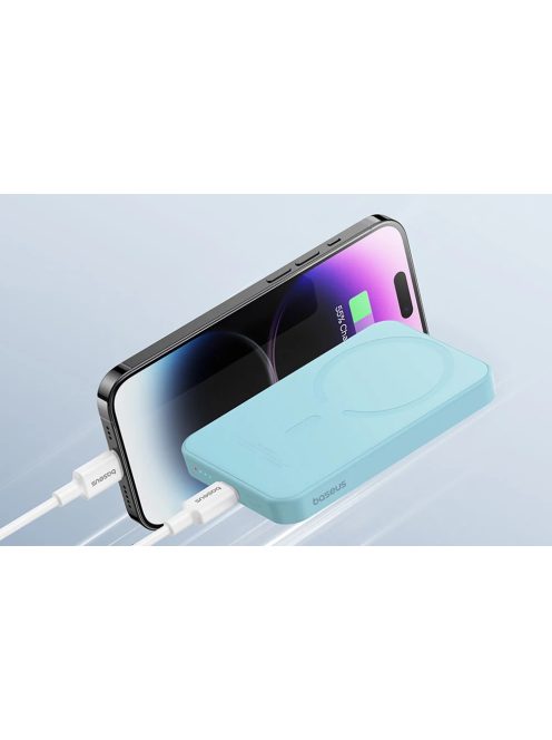 Baseus Mágneses Mini Powerbank, 5000mAh, USB-C 20W (kék)