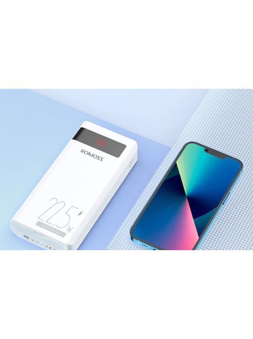 Romoss SENSE8PF Powerbank,30000mAh, 22.5W (fehér)