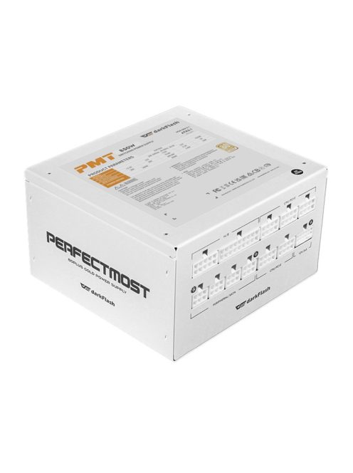 Darkflash PMT 80 Plus Gold 850W-os számítógépes tápegység fehér