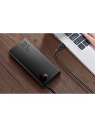 Baseus Adaman fém Powerbank, 10000mAh, 2xUSB, USB-C, Lightning, MicroUSB 22.5W