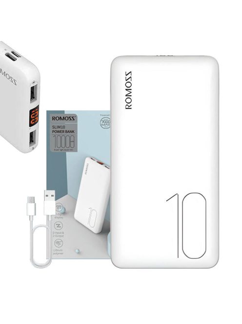 Romoss PSP10 Powerbank, 10000mAh (fehér)