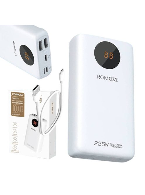 Romoss SW10PF Powerbank,10000mAh, 22.5W (fehér)