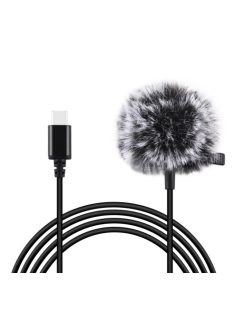 Jack Puluz nyakkendő mikrofon klippel PU425 1.5m USB-C
