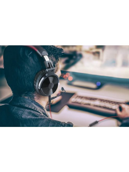 Oneodio Pro M vezetékes fejhallgató fekete-piros