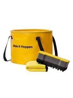  HOTO QWOGJ002 autómosó tartozék készlet (PVC összecsukható vödör, autómosó szivacs és törölköző)